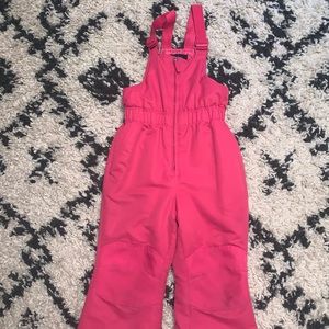 Pink kids winter bibs